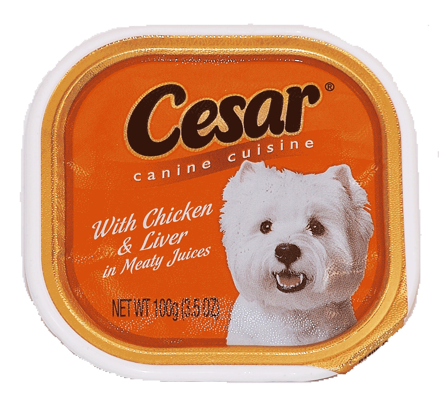 Cesar   dog food with chicken & liver in meaty juices Full-Size Picture